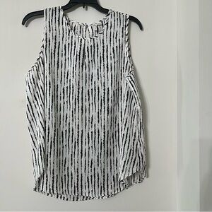 Cato Black and White Striped Blouse